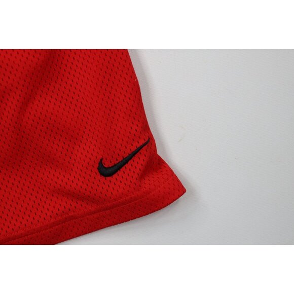 Vintage Y2K Nike Mens Small Travis Scott Mini Swoosh Above Knee Mesh Shorts Red - Picture 5 of 13